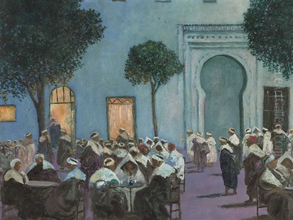 Oriental Scene Oil Painting by Mariano Bertuchi