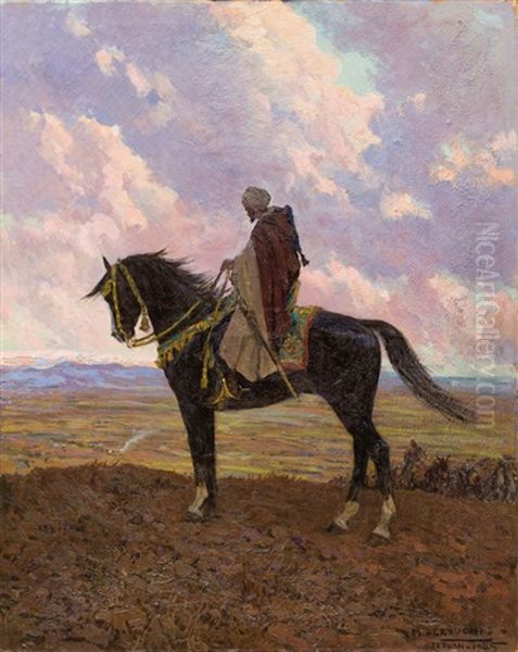 El Suspiro Del Moro Oil Painting by Mariano Bertuchi