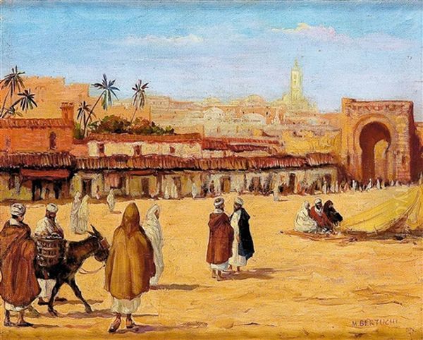 Vista De Tanger Oil Painting by Mariano Bertuchi