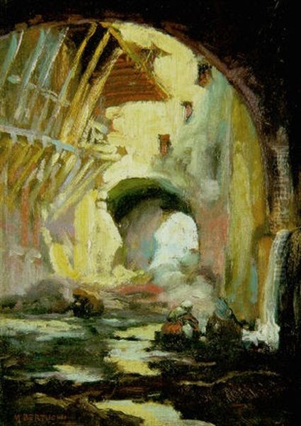 Calle Africana Oil Painting by Mariano Bertuchi