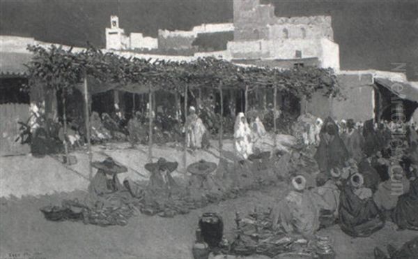 Zoco Del Pan (tetu N) Oil Painting by Mariano Bertuchi