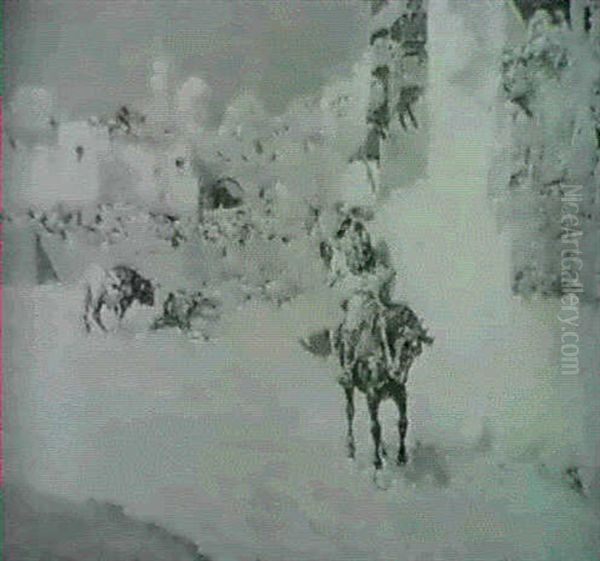 Lance Medieval Oil Painting by Mariano Bertuchi