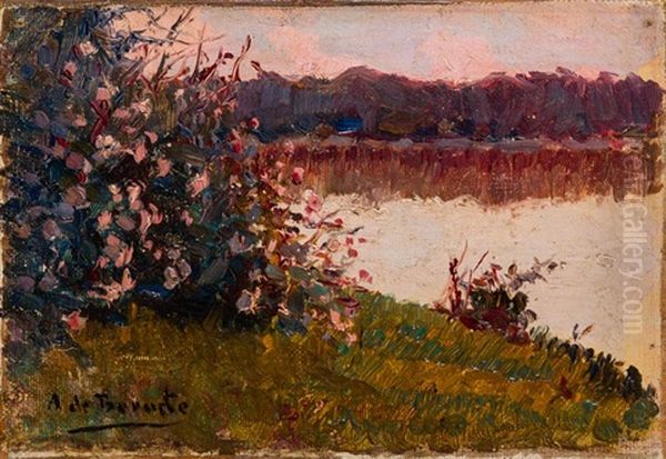 Pequeno Paisaje Fluvial Oil Painting by Aureliano de Beruete y Moret