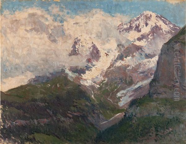 Gebirgslandschaft Oil Painting by Aureliano de Beruete y Moret