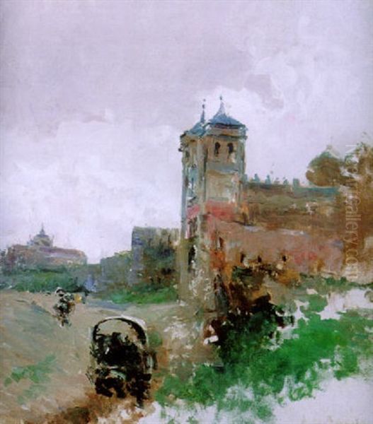 Toledo Oil Painting by Aureliano de Beruete y Moret