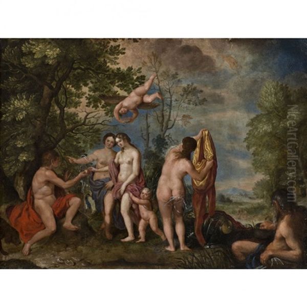 Le Jugement De Paris Oil Painting by Balthasar Beschey