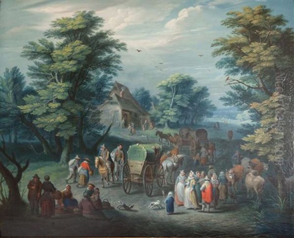 Le Depart Du Convoi Oil Painting by Balthasar Beschey