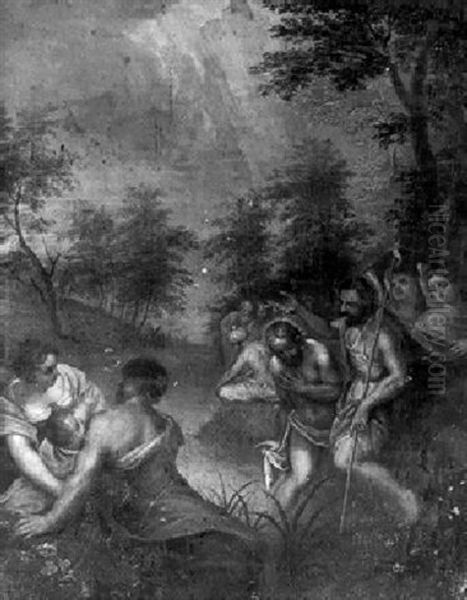 Le Bapteme Du Christ Oil Painting by Balthasar Beschey