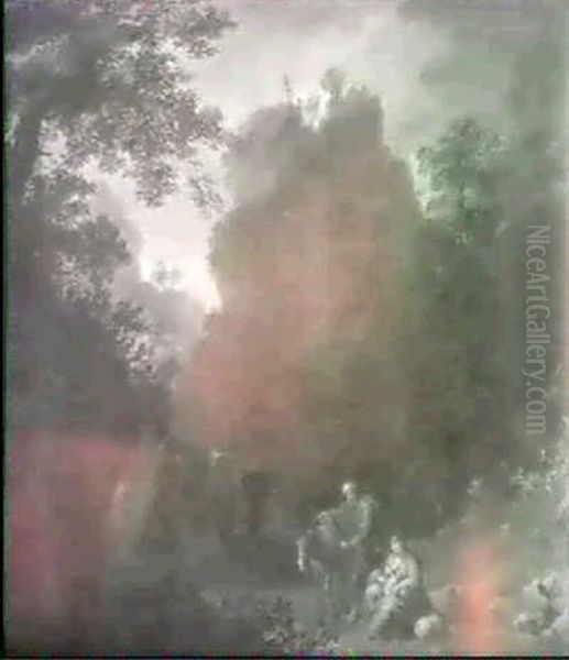 The Rest On The Flight Into Egypt Oil Painting by Balthasar Beschey