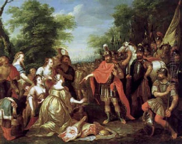 David Und Abigail Oil Painting by Jacob Andries Beschey