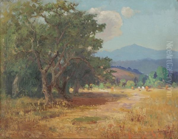 A California Pastoral Landscape Oil Painting by Arthur William Best