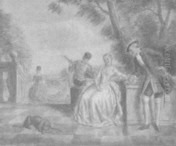 Vergnugen Im Park Oil Painting by Willibald Besta