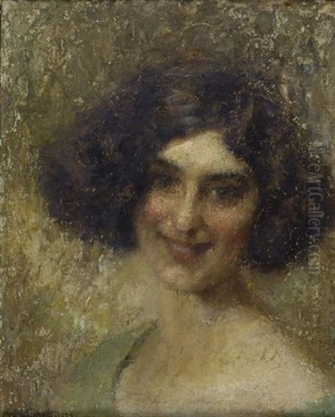 Ritratto Di Ragazza Oil Painting by Mario Giuseppe Bettinelli