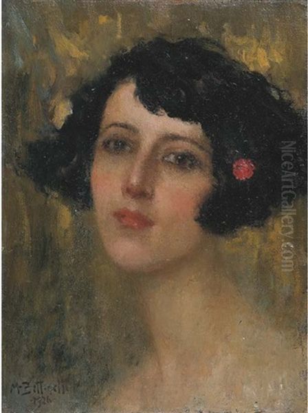 Giovane Donna Oil Painting by Mario Giuseppe Bettinelli