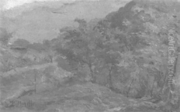 Brescia Herbststudie Oil Painting by Mario Giuseppe Bettinelli