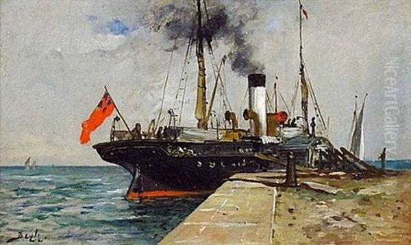 La Vie Maritime (4 Works) Oil Painting by Pierre-Marie Beyle