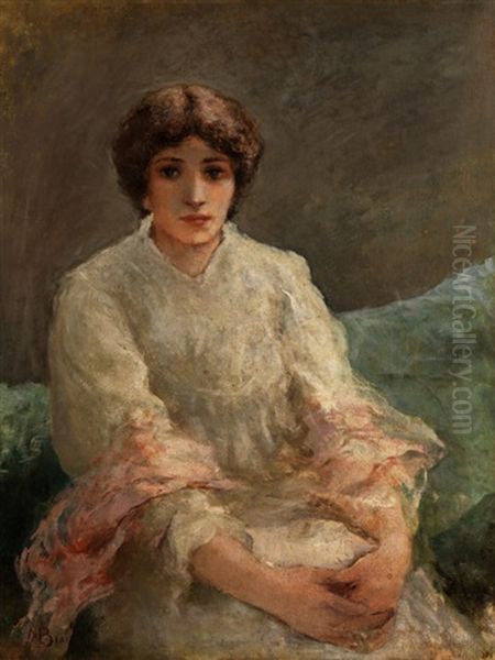 La Convalescente Oil Painting by Mose Bianchi