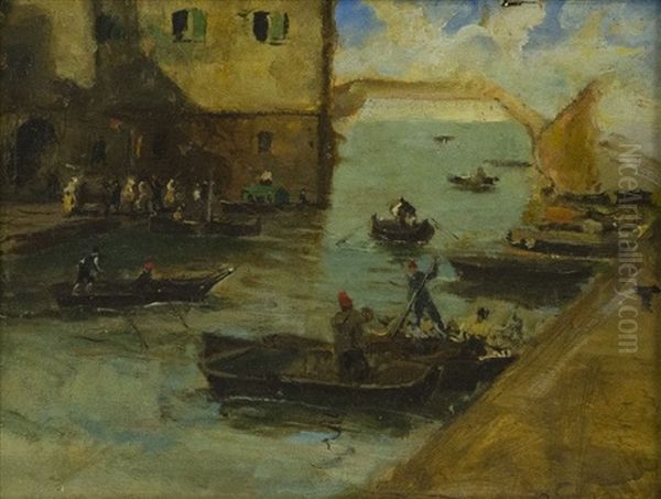 Studio Per Chioggia Oil Painting by Mose Bianchi