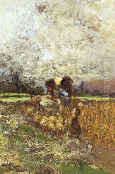 Temporale Oil Painting by Mose Bianchi