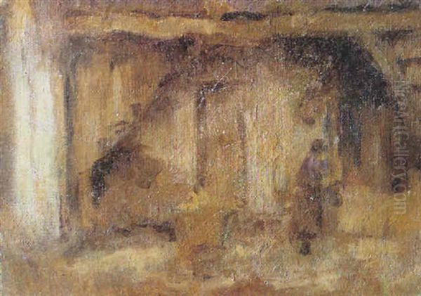 Interno Oil Painting by Mose Bianchi