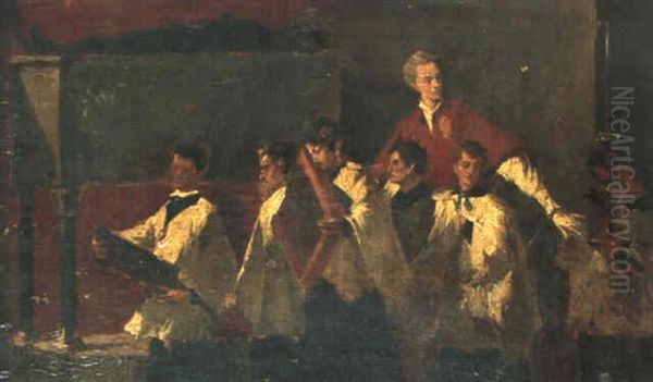 Die Prozession Oil Painting by Mose Bianchi