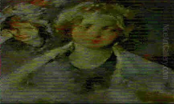 Due Ritratti A Mezzo Busto Oil Painting by Mose Bianchi