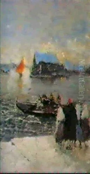 Chioggia Oil Painting by Mose Bianchi