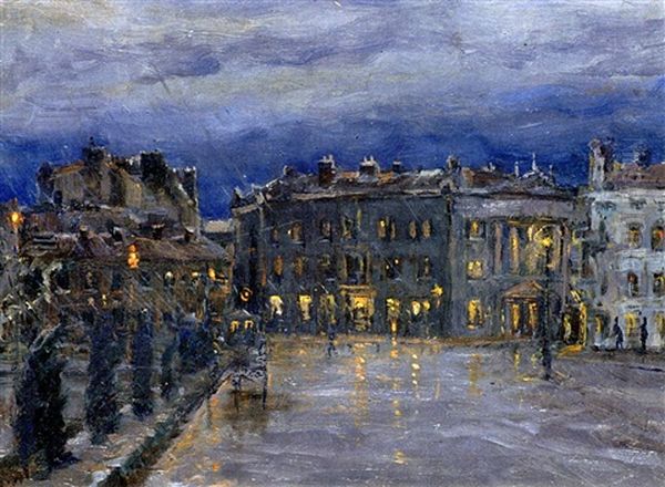Ansicht Einer Italienischen Stadt Oil Painting by Mose di Giuseppe Bianchi