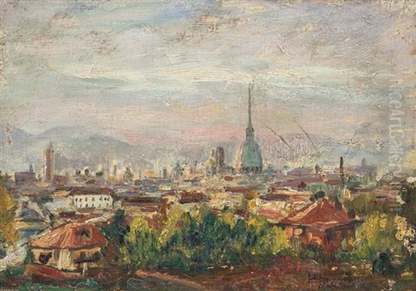 Torino Di Sera Oil Painting by Paolo Bianchi