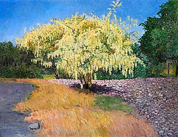 Gullregn, Sandhamn Oil Painting by Arthur Bianchini