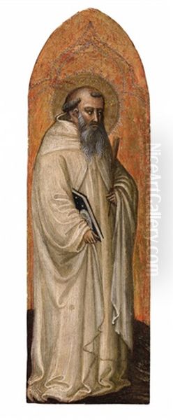 Saint Benedict (+  Saint Margaret; Pair) Oil Painting by Bicci Di Lorenzo