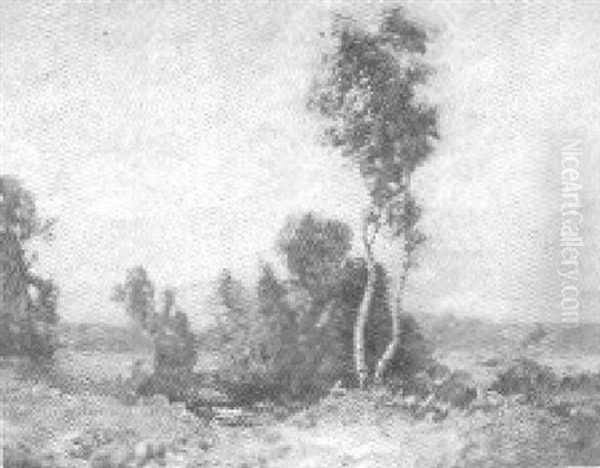 Conn. Landscape Oil Painting by Frank Alfred Bicknell