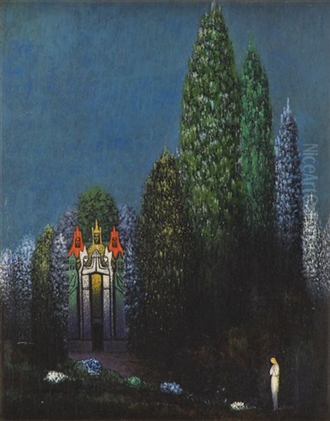 Chateau Des Tresors Oil Painting by Boleslas Biegas