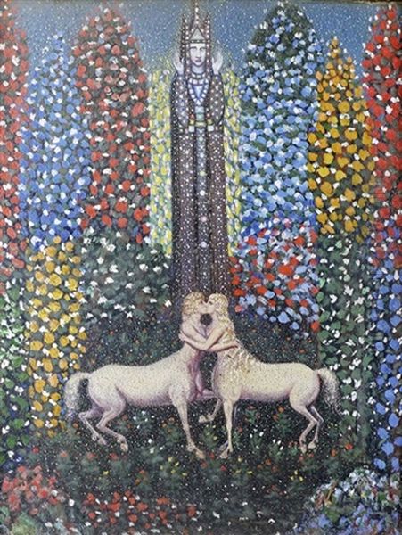 La Noce Des Centaures Oil Painting by Boleslas Biegas