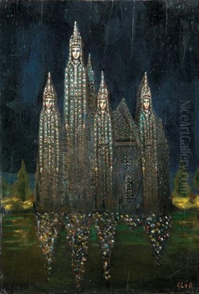 Chateau Enchante Oil Painting by Boleslas Biegas