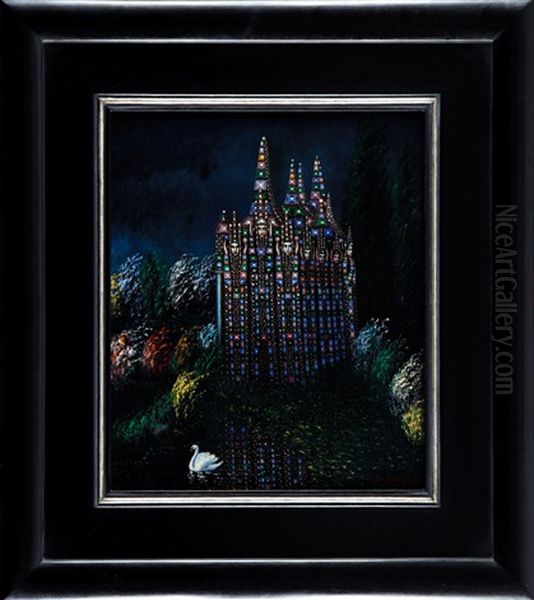 Swiatynia Ptaka Tajemnic Oil Painting by Boleslas Biegas