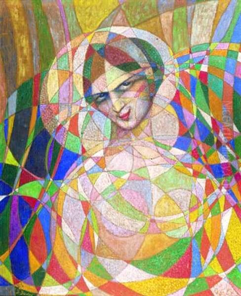 Tajemnica Usmiechu Oil Painting by Boleslas Biegas