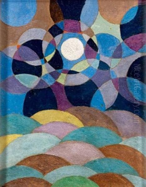 Composition En Bleu Oil Painting by Boleslas Biegas