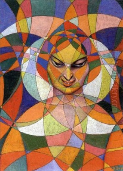 Femme Au Sourire Enigmatique Oil Painting by Boleslas Biegas