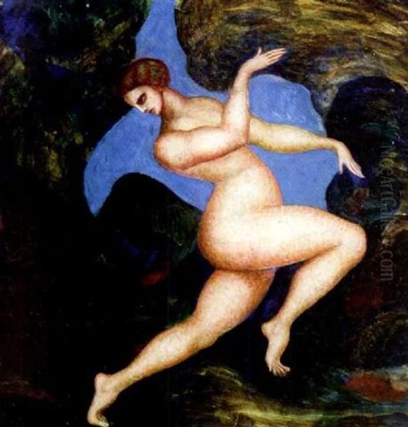 Titanide Danse Dans La Caverne Oil Painting by Boleslas Biegas