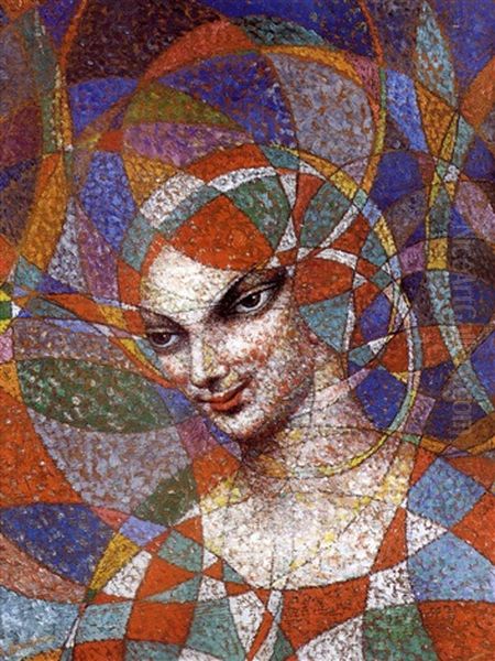 Visage Oil Painting by Boleslas Biegas