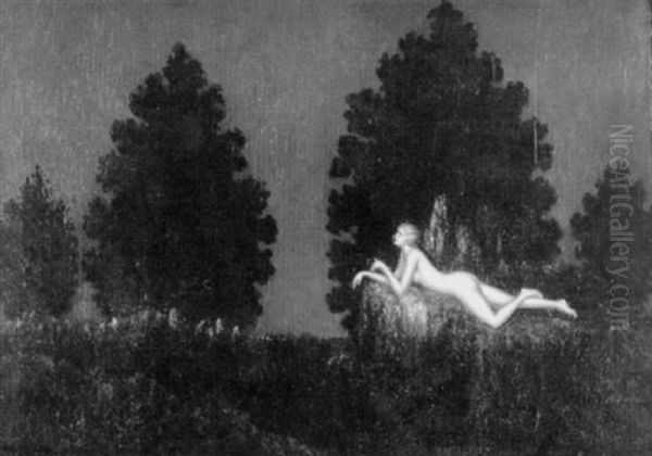 Fantome De La Nuit Oil Painting by Boleslas Biegas