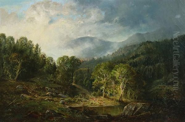 Mountain Clearing Oil Painting by Albert Bierstadt