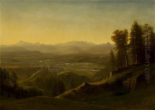 Wind River Country Wyoming Oil Painting by Albert Bierstadt