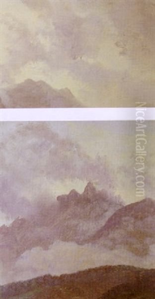 Top Of The Mountain Oil Painting by Albert Bierstadt