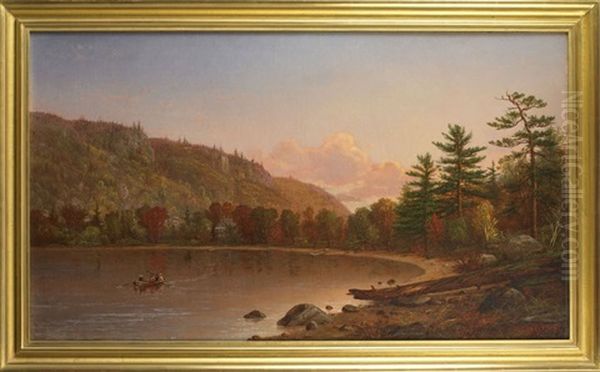 Zwei Kinder Auf Dem Waldweg Oil Painting by Daniel Folger Bigelow