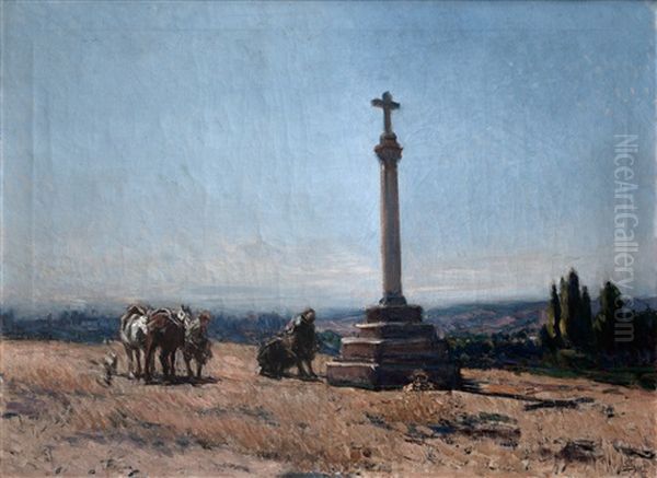 Humilladero En Los Alrededores De Toledo Oil Painting by Gonzalo Bilbao Martinez