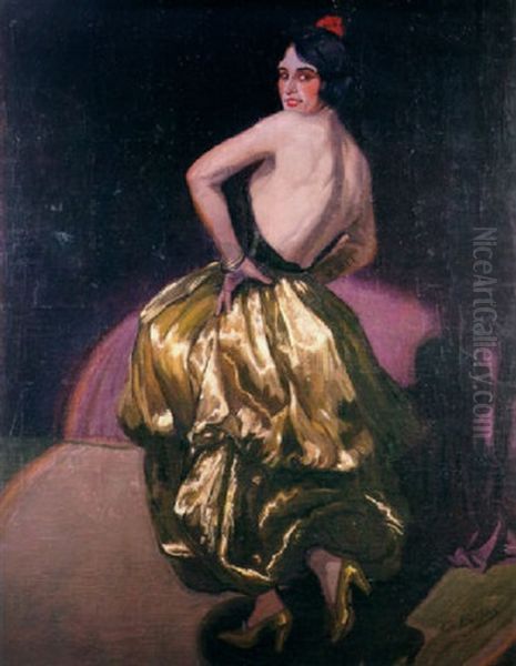 Zapateado Oil Painting by Gonzalo Bilbao Martinez