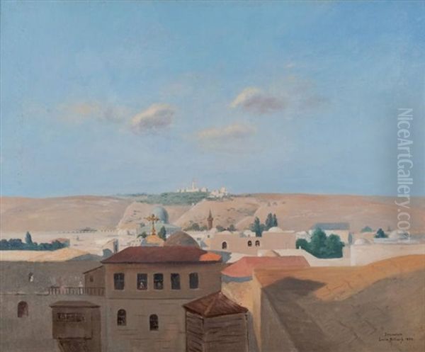 Vue De Jerusalem Oil Painting by Louis Billiard