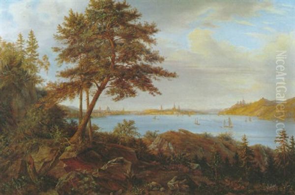Blick Auf Stockholm Oil Painting by Lars Theodor Billing
